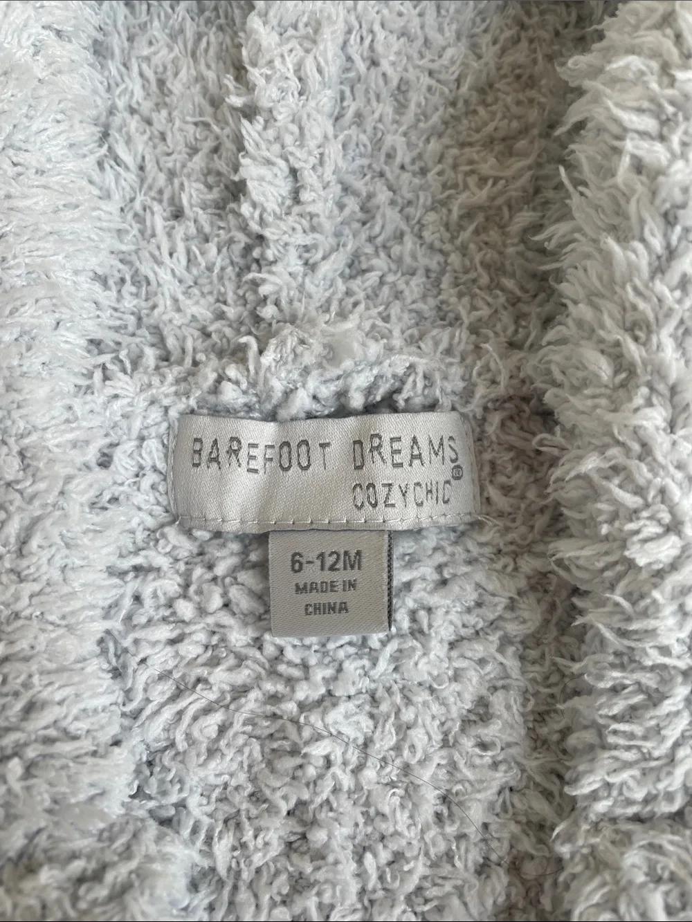 Barefoot Dreams Plush Hooded Kids Jacket in Light Gray
